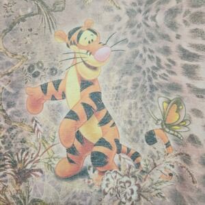 Disney Tigger Floral Leopard Print Women's Short Sleeve T-Shirt Pink